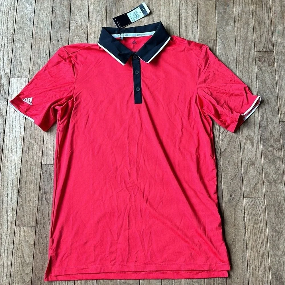 NWT Adidas Golf‎ Men's Red Climacool Performance Polo Size S